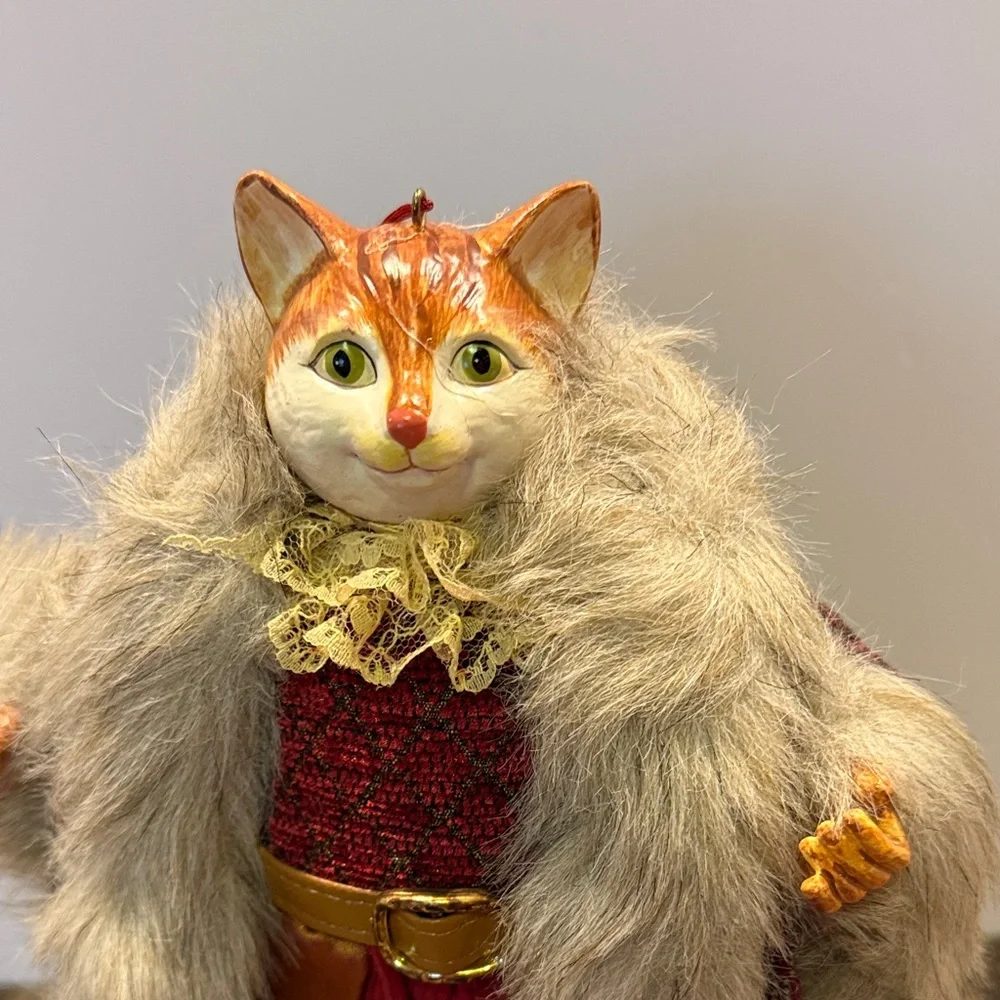 Vintage Katherine’s Collection Wayne Kleski Cat in Cape Christmas